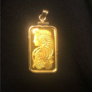 🏵️ Authentic Suisse 5 Gram PAMP Gold Bar Pendant🏵️